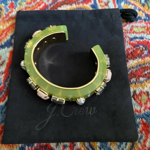 J Crew Yellow Crystal Cuff Bracelet - Picture 9 of 10